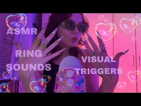 ASMR FAST AND AGGRESSIVE  RING SOUNDS ( hand movements, visual triggers, hand sounds )