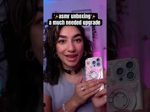 asmr unboxing NEW phone accessories 💙 #asmr #asmrunboxing