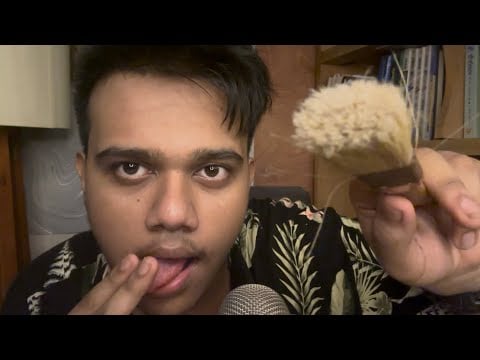 ASMR Practicing to Spit Painting on your face 💦🎨
