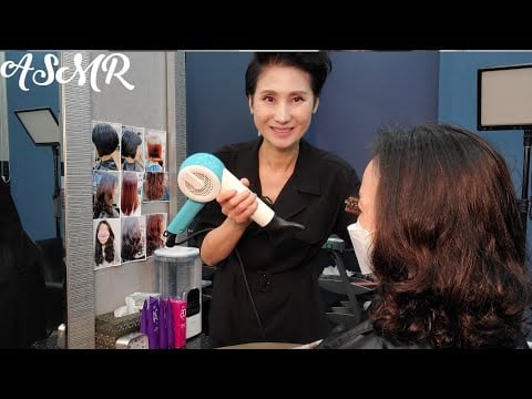 미용실 ASMR 가늘고 힘없는 모발 셋팅펌   Thin and weak hair setting perm /Korean hair salon