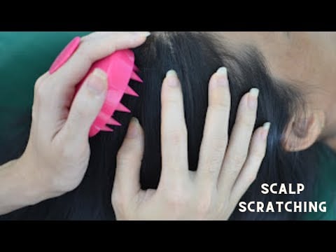 ASMR Hair Brushing, Hair Parting, Head Massage Real Person For Headache Relief ( Therapy Sound )