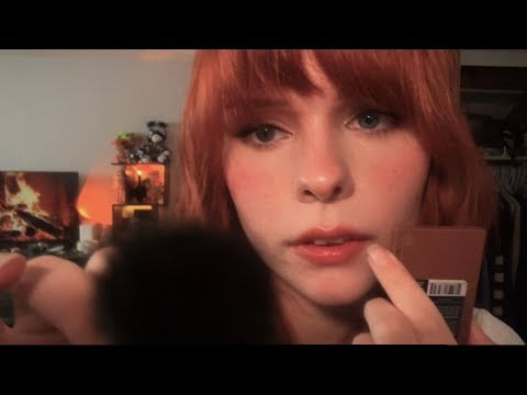ASMR Girl Who Has a CRUSH on You Does Your Makeup at a Sleep Over (Real Camera Touching)