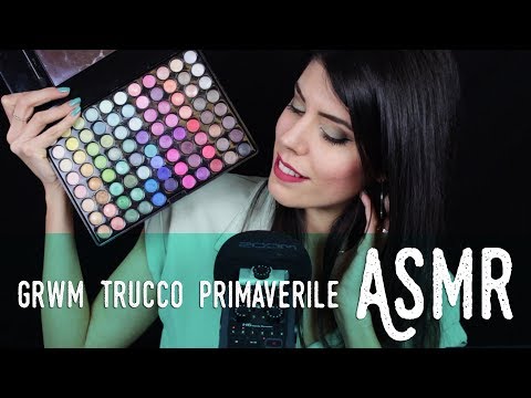 ASMR ita - 💄 GRWM Trucco VERDE Primaverile 🌿 (Whispering)