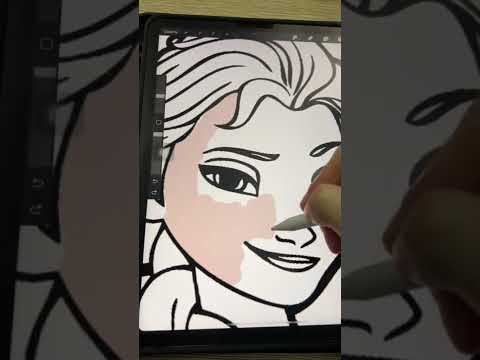 #shorts #asmr PINTANDO EN EL IPAD A ELSA DE #frozen #asmrvideo #molasmr