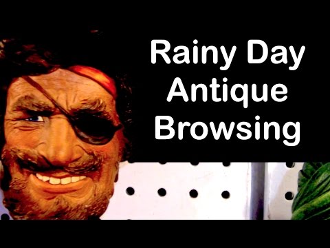 ASMR Rainy Day Antique Shop Browsing - Sleep Aid