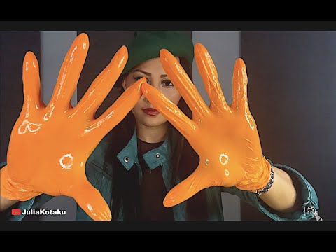 ASMR Latex gloves no talking - Cleaning gloves with Julia