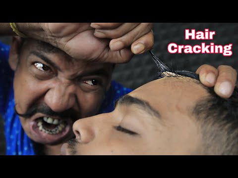 WOW Hair Crack And Double Neck Cracking Head Massage By Asim Barber