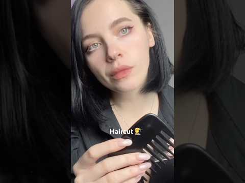Let’s refresh your hair style, sit closer #asmrsounds #scissors #haircutasmr