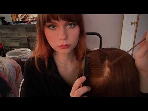 ASMR Camping Scalp Check (Tick/Bug Inspection, and Camp Fire Sounds)