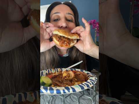 Sloppy Joe ASMR Eating Sounds #asmr #shorts #eating #eatingshow #mukbang