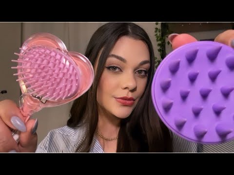 ASMR: AMIGA CARINHOSA CUIDA DO SEU CABELO (MASSAGEM E ESCOVA)