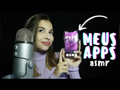 ASMR TOUR PELO MEU CELULAR MOSTRANDO MEUS APLICATIVOS | Sussurros Intensos