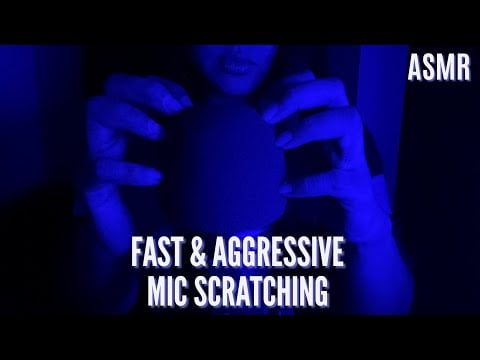 ASMR Fast and Aggressive Mic Scratching on Foam Cover (No Talking) ~ Looped