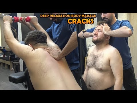 💈 DEEP PEACE ASMR BODY MASSAGE FOR SLEEP + LOUD CRACKS + Head, Back, Arm, Palm, Face & Body Massage