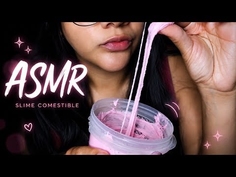 ASMR comiendo Slime comestible casero