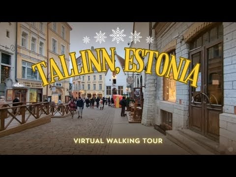 Tallinn, Estonia Virtual Walking Tour | Quiet Medieval Walk in Old Town [4K]
