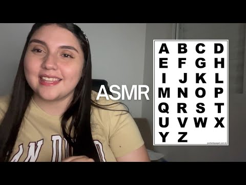 ASMR - TE ENSINANDO O ALFABETO EM INGLÊS