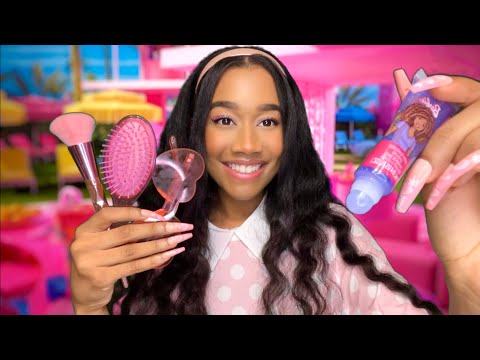 ASMR Barbie Gives You a Makeover 🎀🩷 ASMR Make-up Application Role-play