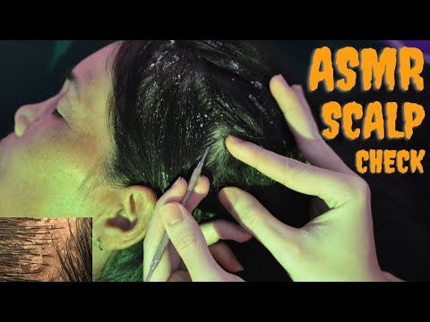 ASMR Scalp Dandruff Treatment ( Scalp Scratching, Scalp Check ) For Itchy