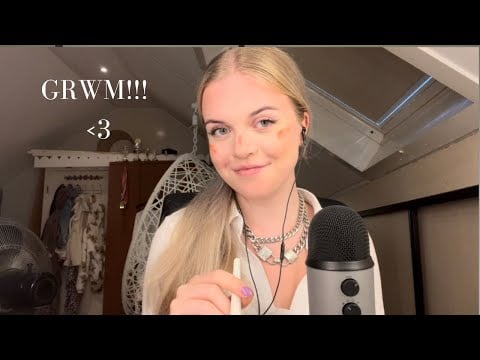 asmr | get ready with me! (mouth sounds, tapping)