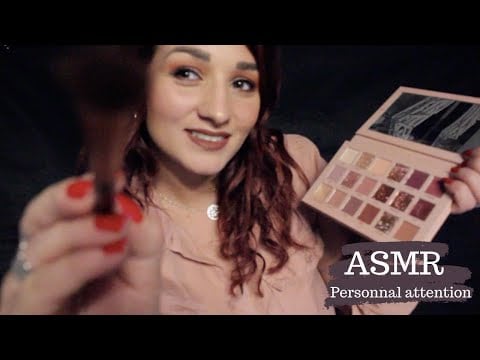 ASMR FRANÇAIS : ROLEPLAY - JE TE MAQUILLE (Personnal Attention, Face Brushing, Tapping..)