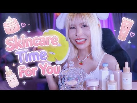 ASMR Skincare Routine❤️Sounds for Sleeping😴