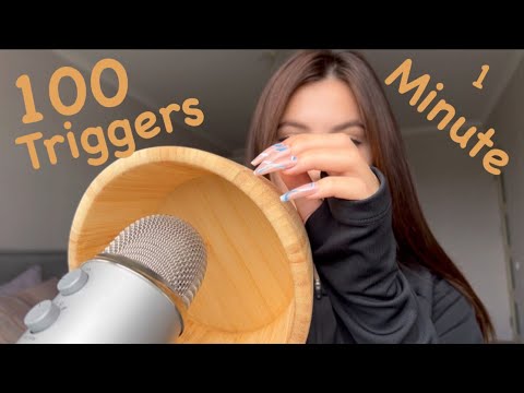 Asmr 100 triggers 1 minute short version 🌸#asmr #asmrrelax #asmrsleep #asmrtriggers