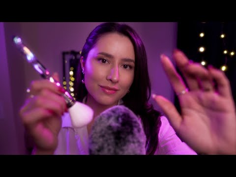 ASMR Deep sleep hand movements & mic brushing 🌧😴 spiral, plucking, camera brushing, tk tk