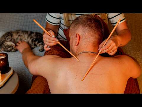ASMR Chopsticks ONLY 🥢 1 Hour Back & Nape Scratching for Deep Sleep (No Talking)