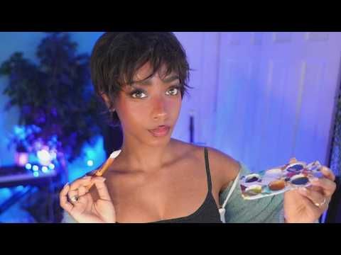 ASMR Painting Session with You 🎨Acrylic Paint and Sketch (Soft Spoken, Sketching, Ramblings, Sleepy)