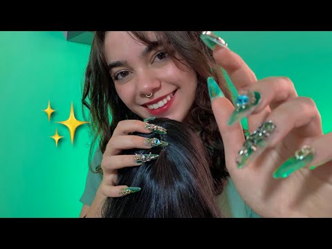 ✨ASMR | Garota com unhas grandes tirando seus piolhos✨