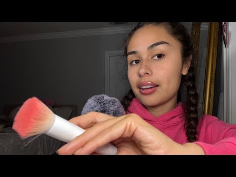 asmr : doing your makeup (layered sounds) + spanglish 