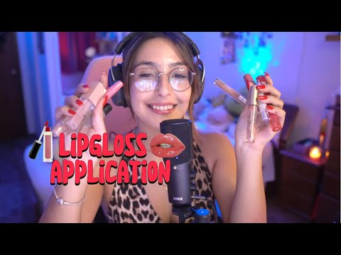 💄 Lip Gloss Application ASMR 💄 (Satisfying mouth sounds, echo)