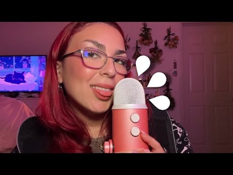 ASMR ☆ fast wet mouth sounds ON THE MIC