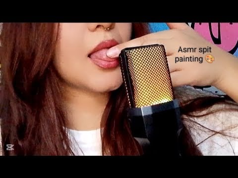 Asmr mouth sounds Асмр звуки рта Asmr spit painting Асмр Мокрый пальчик