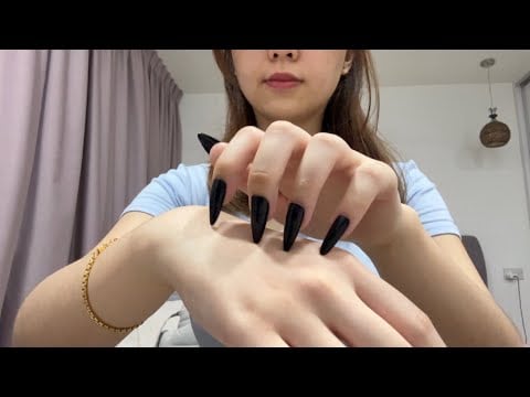 [ASMR] Dry skin scratching, Collarbone tapping💅🏻 | Custom Video for Fernando✨