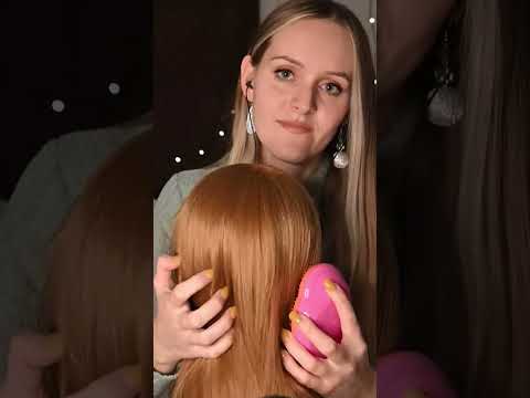 ASMR | Hair brushing with Tangle Teezer 😍 #asmrhair #asmrshorts