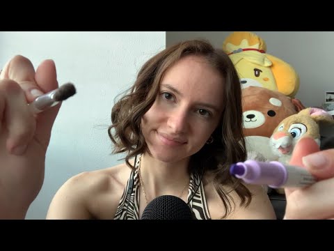 ASMR drawing on your face 🖌 (rambling)