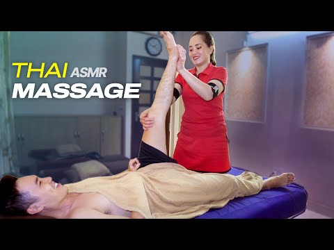 ASMR 🔥 Strong full-body Thai massage and stretching gentle relief for back pain