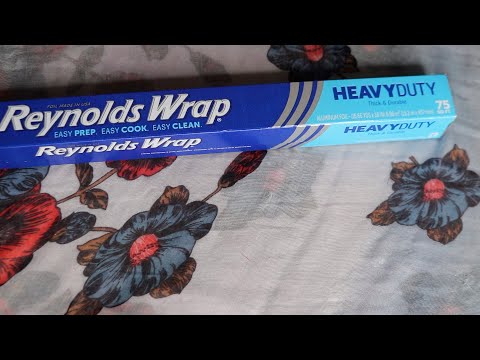 Aluminum foil Sounds ASMR Making A Birdie