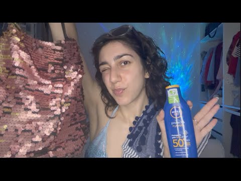 AMICA TI PREPARA PER LA SPIAGGIA 🏖️ ASMR ITA (whispering, personal attention)
