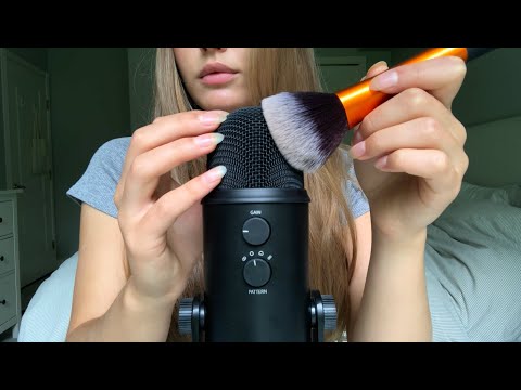 ASMR mic brushing with camera tapping & mic scratching/tapping