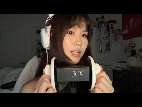 ASMR Random Triggers on the 3Dio // crinkles, tapping, close whispers