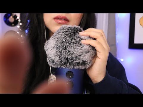 ✨ASMR✨brushing fluffy mic & soft kisses💋❣️