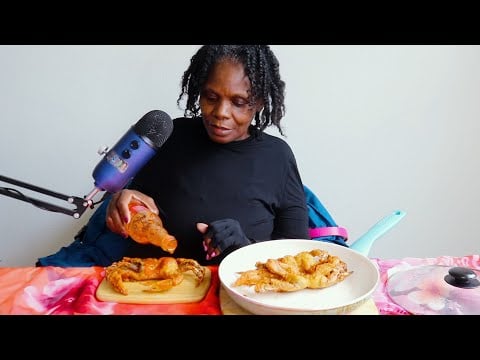 Fried Crabs And Hot Sauce ASMR Eating Sounds