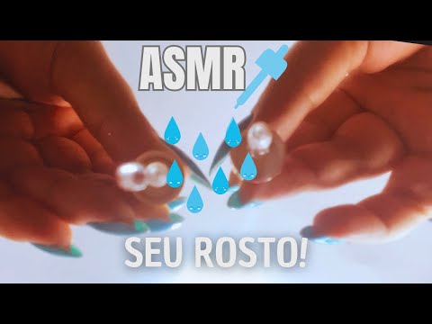 ASMR 💧 Conta gotas NO SEU ROSTO!  Sussurros e voz suave