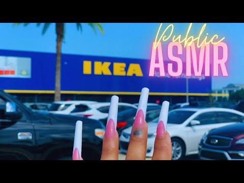 ASMR | Tapping & Clacking around IKEA with XXL Long nails while it’s Very Busy | PUBLIC ASMR