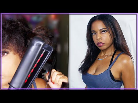 HOW I STRAIGHTEN MY NATURAL HAIR 2022 | Duvolle Infrared Flat Iron (Does It Work?)