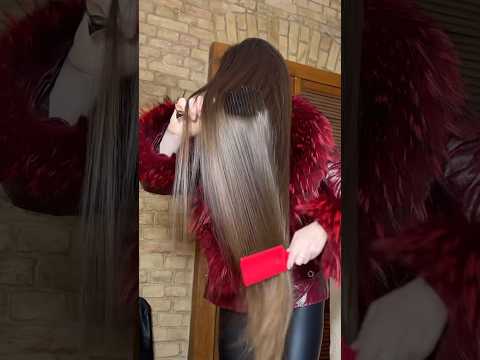 Double Brush ASMR in Red & Black #asmr #hairbrushing #ingashasmr