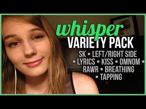 [BINAURAL ASMR] Whisper Variety Pack (sk, left/right side, lyrics, omnom, etc.)